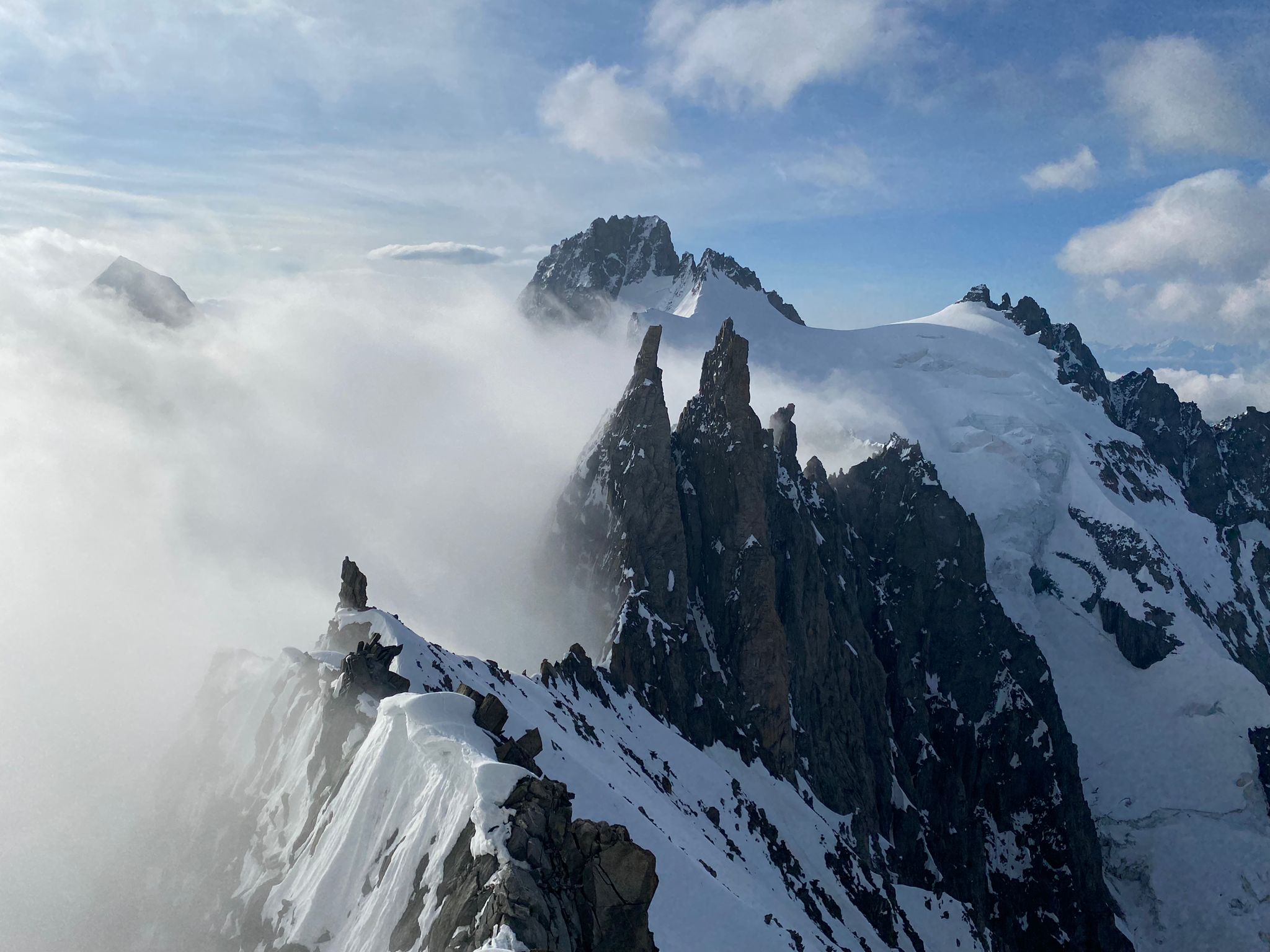 aiguille vert besteigung mit bergfuehrer